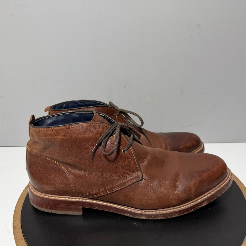 Cole Haan Chukka Boots Men 11.5 Medium Grand.OS Leather Brown Preppy Business
